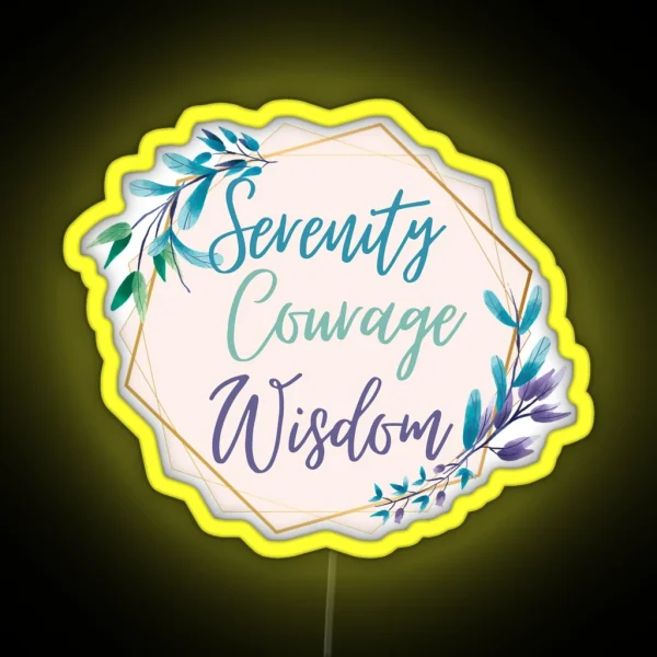 The Serenity Prayer Serenity Courage Wisdom RGB Neon Sign