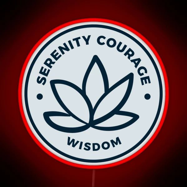 The Serenity Prayer Serenity Courage Wisdom RGB Neon Sign