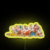 Vibrant multicolor LED lighting for a Disney inspired wall decoration.