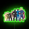 Vibrant LED glow art decor with customizable seven color modes.