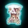 Whimsical RGB neon deer wall art for The Smiths nursery decor