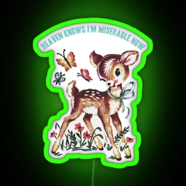 THE SMITHS Baby Deer RGB Neon Sign