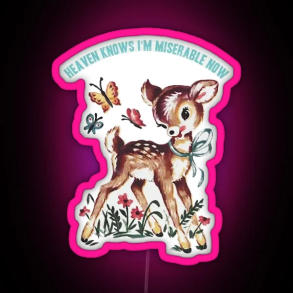 THE SMITHS Baby Deer RGB Neon Sign
