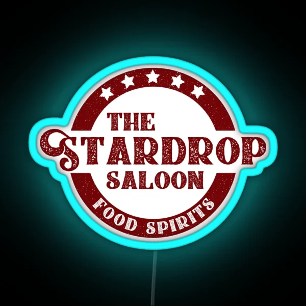 The Stardrop Saloon Pub Logo Stardew Valley RGB Neon Sign