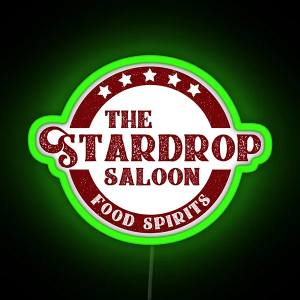 The Stardrop Saloon Pub Logo Stardew Valley RGB Neon Sign