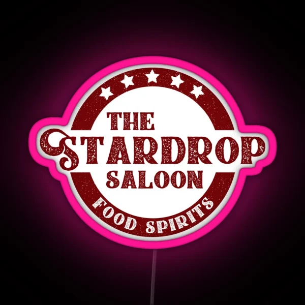 The Stardrop Saloon Pub Logo Stardew Valley RGB Neon Sign