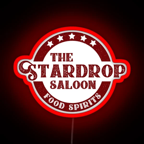 The Stardrop Saloon Pub Logo Stardew Valley RGB Neon Sign