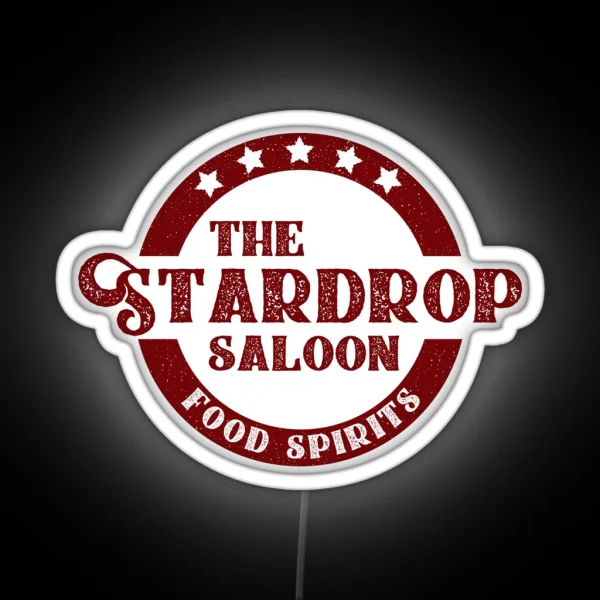 The Stardrop Saloon Pub Logo Stardew Valley RGB Neon Sign