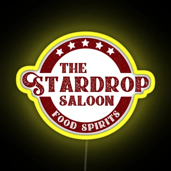 The Stardrop Saloon Pub Logo Stardew Valley RGB Neon Sign