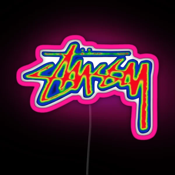The Surfwear Trend Originating Stussy RGB Neon Sign