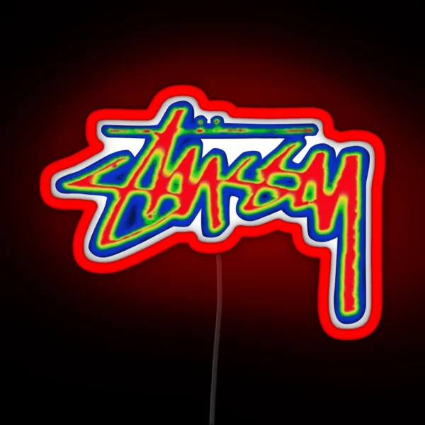 The Surfwear Trend Originating Stussy RGB Neon Sign