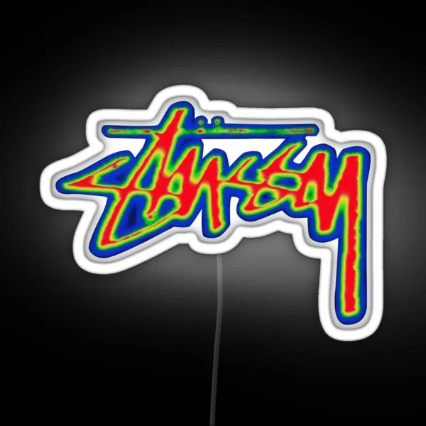 The Surfwear Trend Originating Stussy RGB Neon Sign
