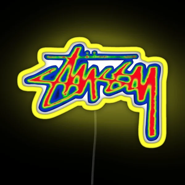 The Surfwear Trend Originating Stussy RGB Neon Sign