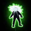 Retro style 80s inspired vibrant RGB neon movie sign decor.