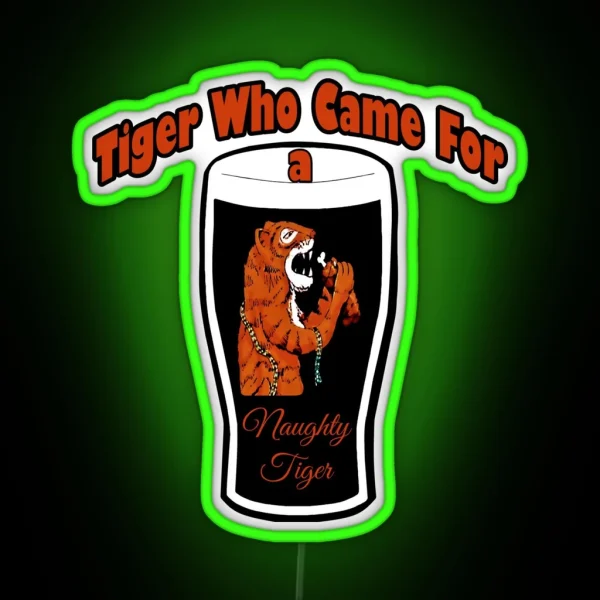 The Tiger Who Came For A Pint In A Pint RGB Neon Sign