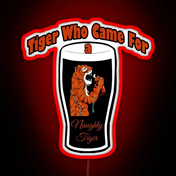 The Tiger Who Came For A Pint In A Pint RGB Neon Sign