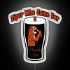 Whimsical RGB neon sign featuring a tiger with pint glass.