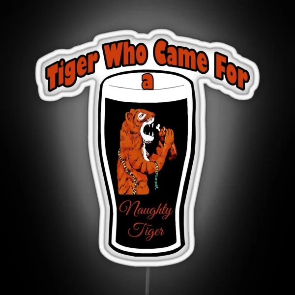 The Tiger Who Came For A Pint In A Pint RGB Neon Sign