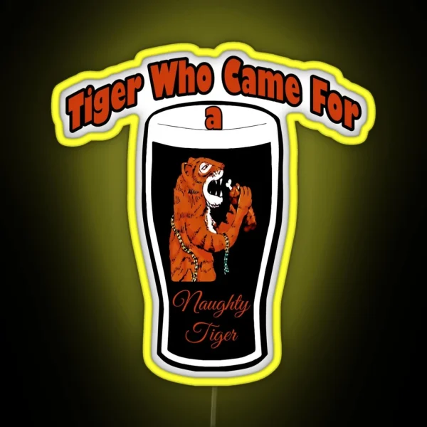 The Tiger Who Came For A Pint In A Pint RGB Neon Sign