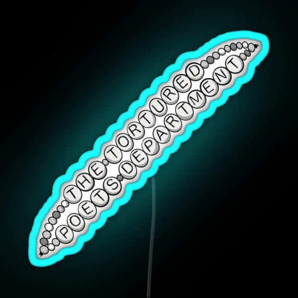 The Tortured Poets Department Beaded Friendship Bracelet RGB Neon Sign