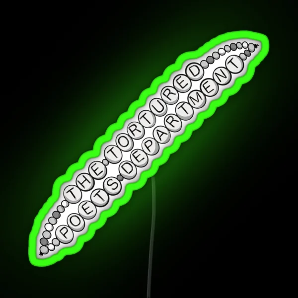 The Tortured Poets Department Beaded Friendship Bracelet RGB Neon Sign