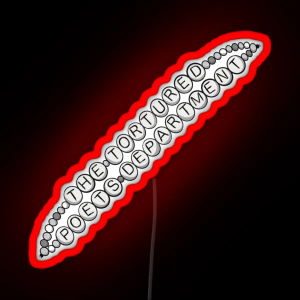 The Tortured Poets Department Beaded Friendship Bracelet RGB Neon Sign
