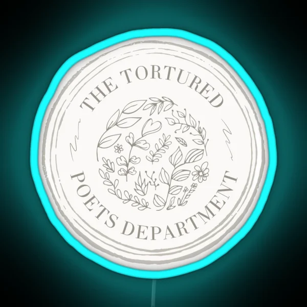 The Tortured Poets Department TS 13th Album Floral RGB Neon Sign