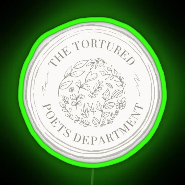 The Tortured Poets Department TS 13th Album Floral RGB Neon Sign