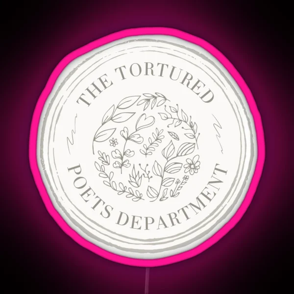 The Tortured Poets Department TS 13th Album Floral RGB Neon Sign