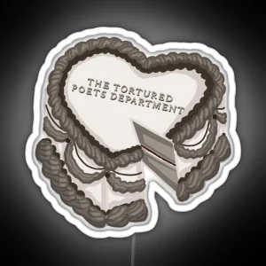 The Tortured Poets Department Vintage Heart Cake RGB Neon Sign