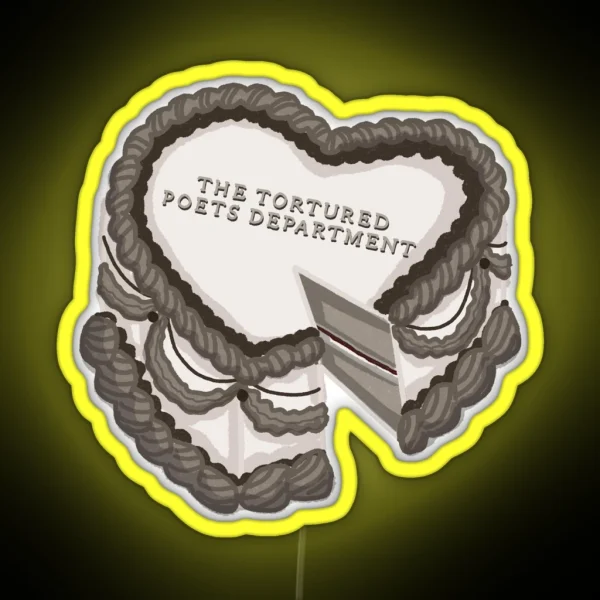 The Tortured Poets Department Vintage Heart Cake RGB Neon Sign