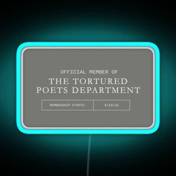 The Tortured Poets Membership Card The Albatross Version RGB Neon Sign