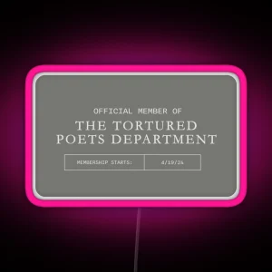 The Tortured Poets Membership Card The Albatross Version RGB Neon Sign