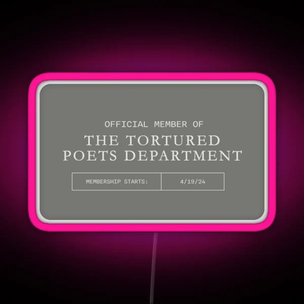 The Tortured Poets Membership Card The Albatross Version RGB Neon Sign