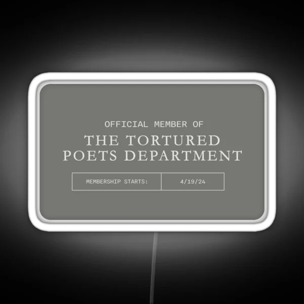 The Tortured Poets Membership Card The Albatross Version RGB Neon Sign