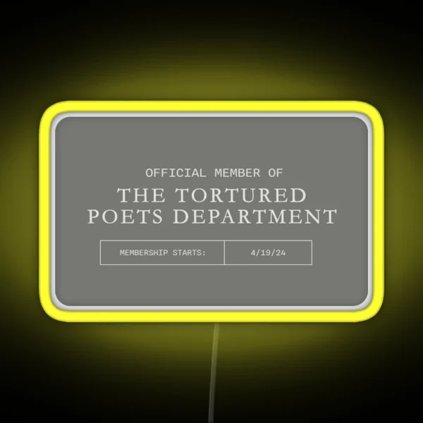The Tortured Poets Membership Card The Albatross Version RGB Neon Sign