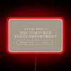 RGB Neon Sign: 'The Tormented Poets Membership Card' in bold letters.