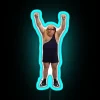 Eye-catching Trash Man Illuminated Sign in Vibrant RGB Neon Colors