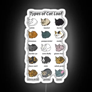 The Types Of Cat Loaf RGB Neon Sign