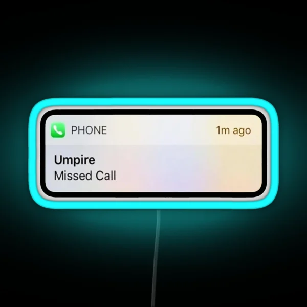 THE UMPIRE MISSED CALL BASEBALL RGB Neon Sign