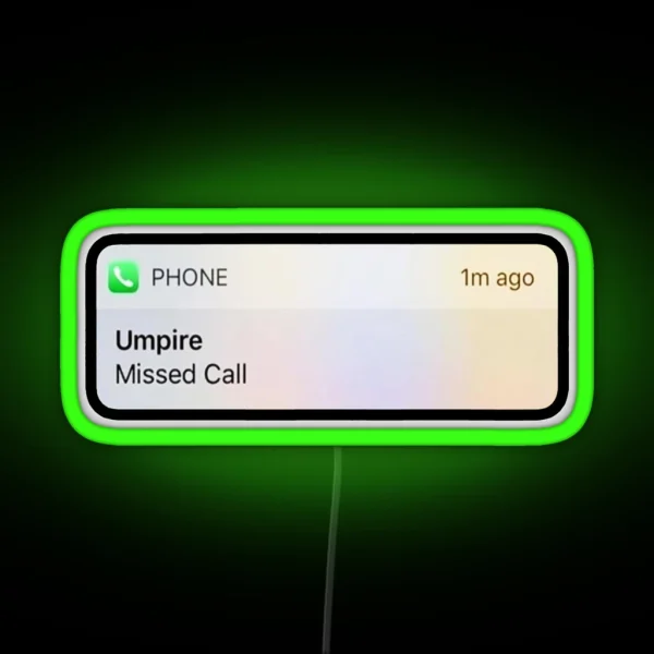 THE UMPIRE MISSED CALL BASEBALL RGB Neon Sign