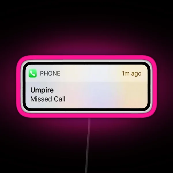 THE UMPIRE MISSED CALL BASEBALL RGB Neon Sign