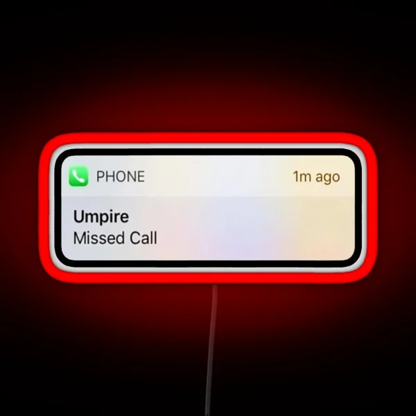 THE UMPIRE MISSED CALL BASEBALL RGB Neon Sign