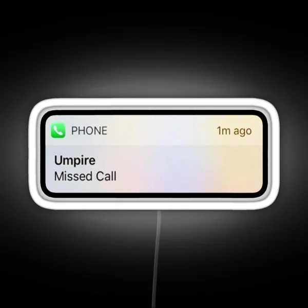 THE UMPIRE MISSED CALL BASEBALL RGB Neon Sign