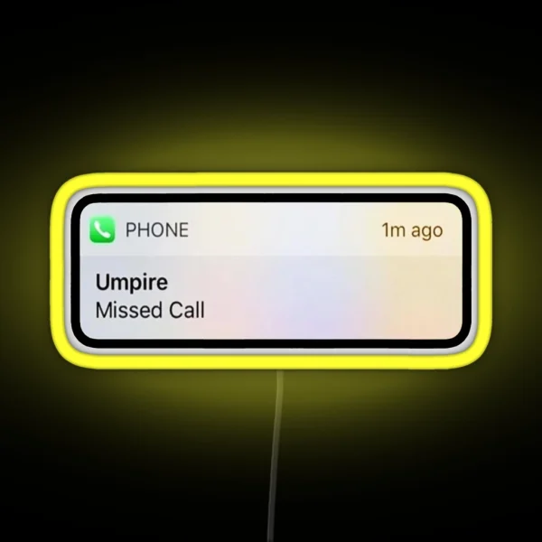 THE UMPIRE MISSED CALL BASEBALL RGB Neon Sign