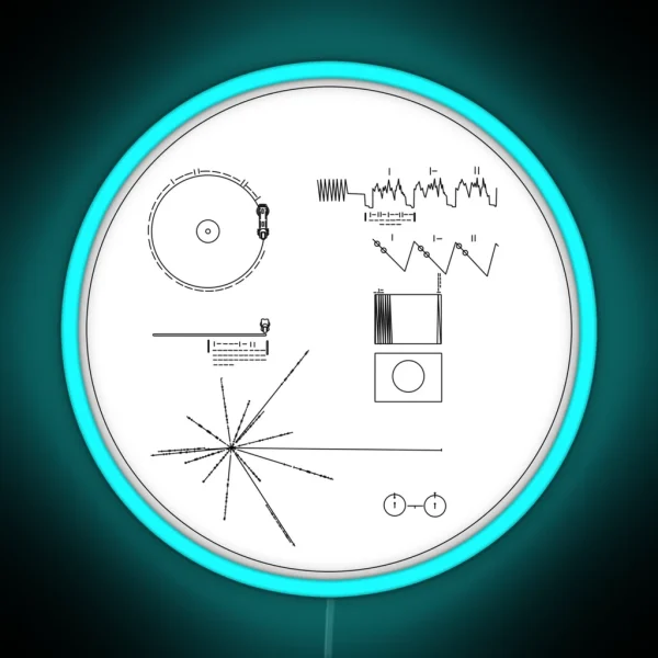 The Voyager Golden Record RGB Neon Sign