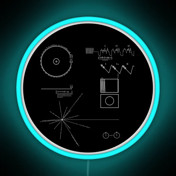 The Voyager Golden Record RGB Neon Sign