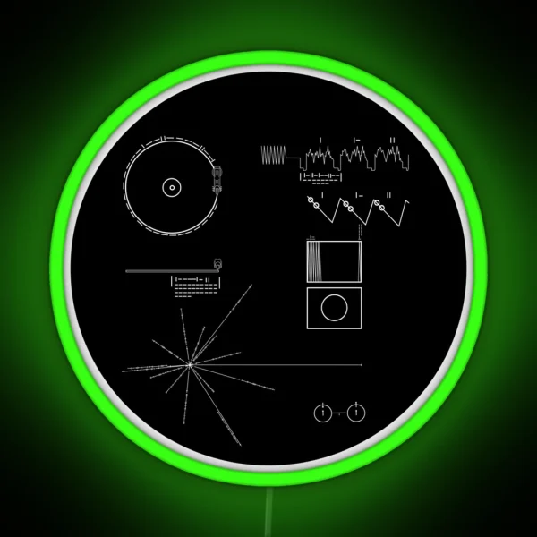 The Voyager Golden Record RGB Neon Sign