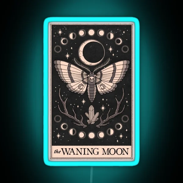 The Waning Moon RGB Neon Sign