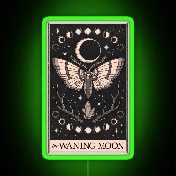 The Waning Moon RGB Neon Sign